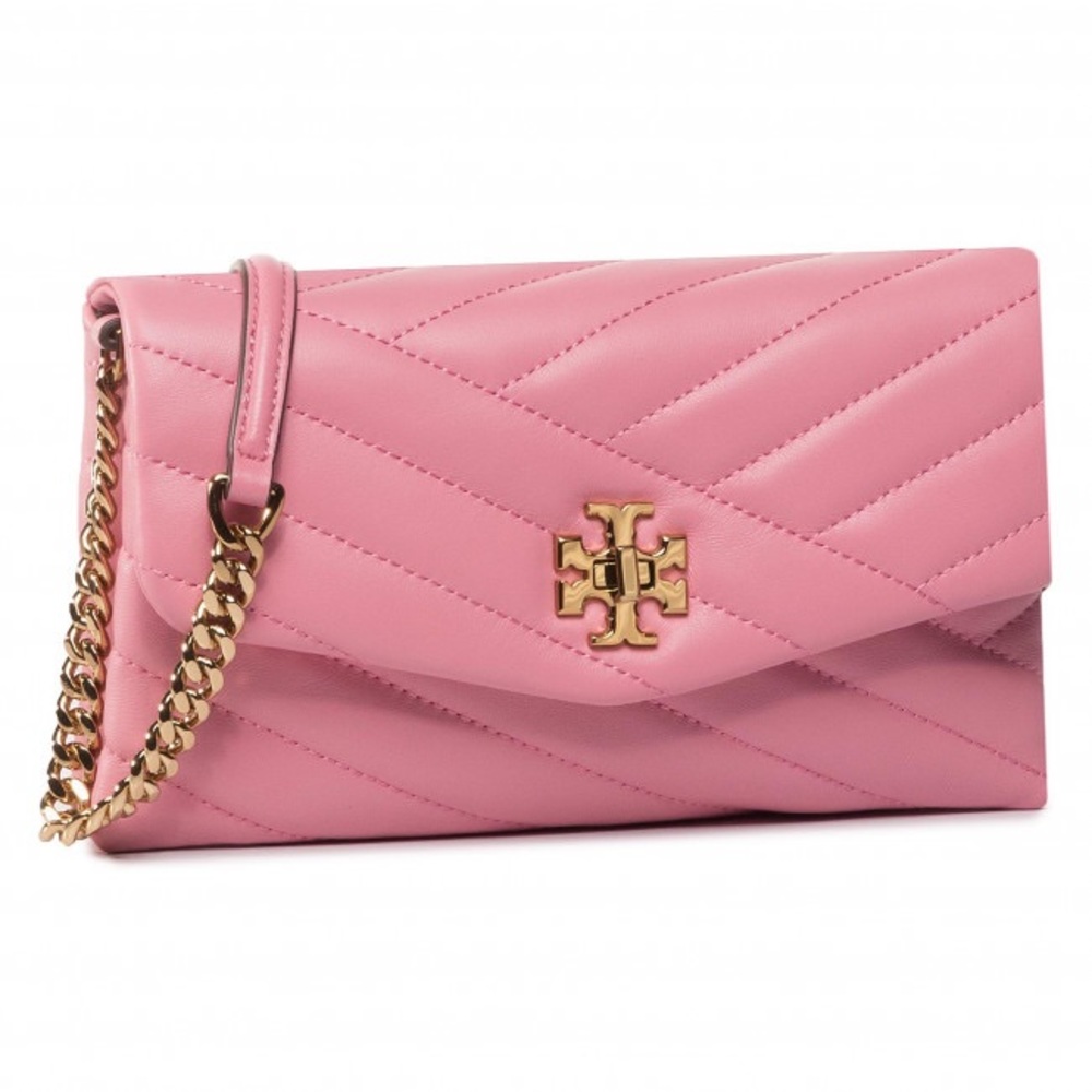 NWT Tory Burch Kira chevron leather chain wallet